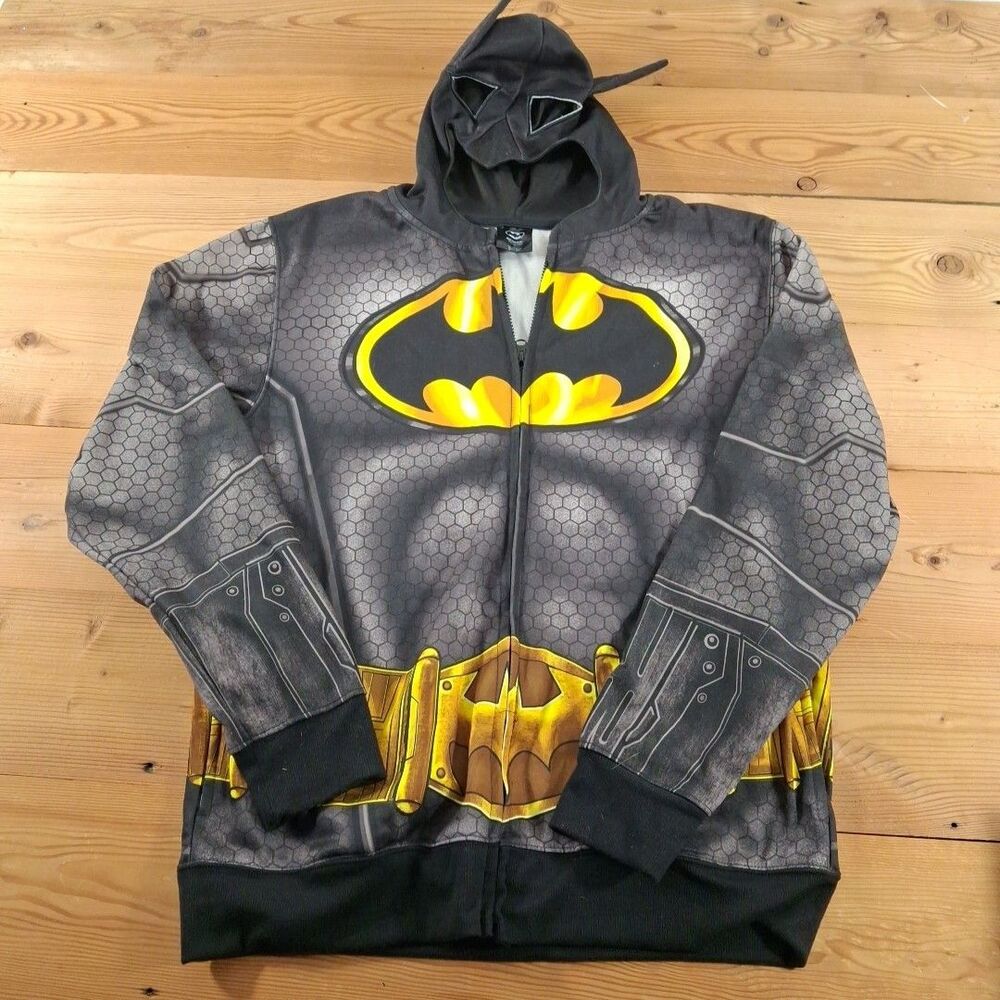 Dc Bstman Full Zip Hoodie Wi T h Mask Hood Mens Large